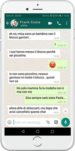 i-SPY intercetta chat whatsapp